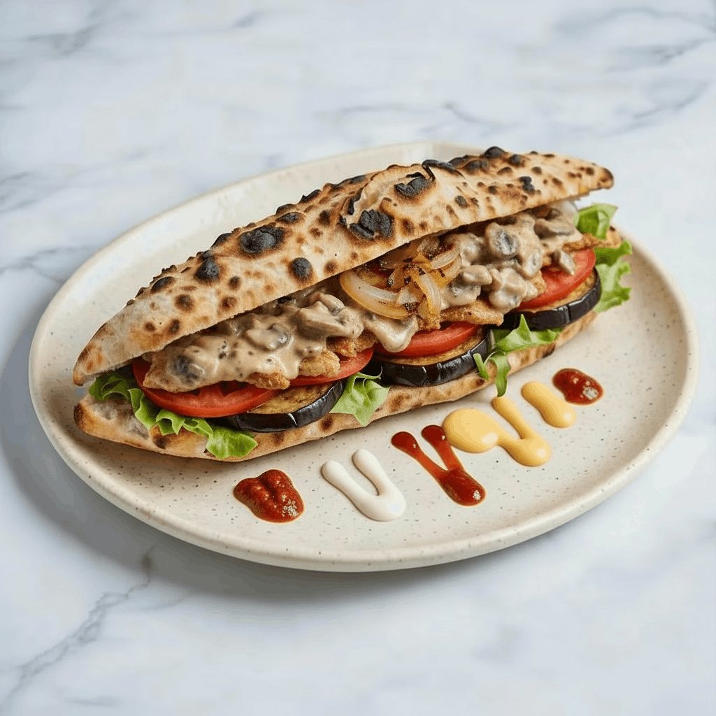 Panuozzo Escalope à la crème aux champignons